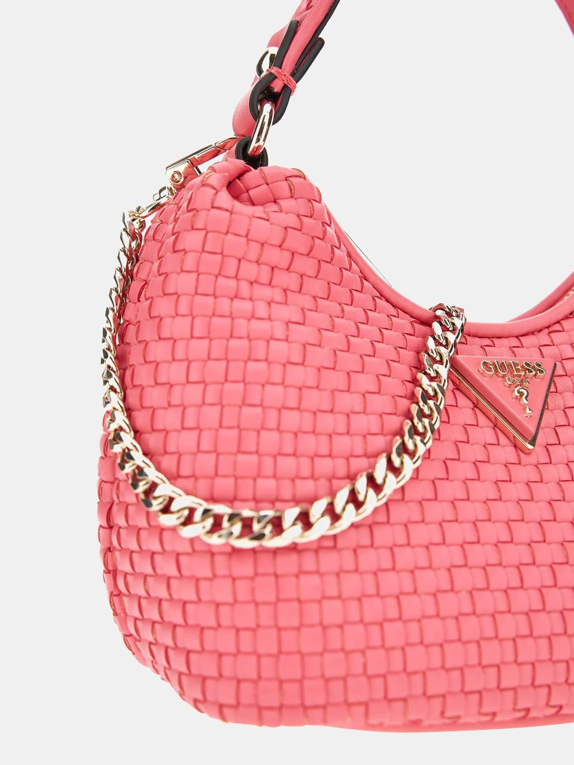 Mini borsa a mano etel intrecciata guess