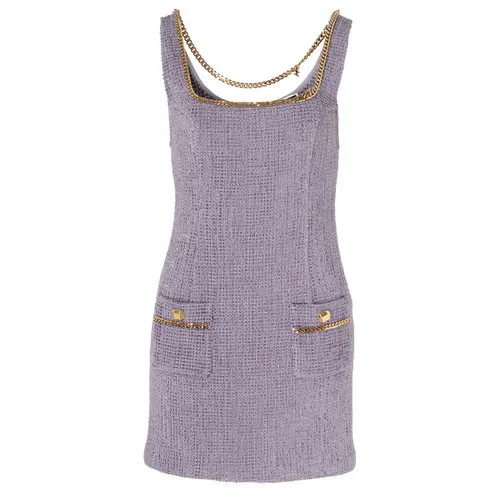Miniabito Elisabetta Franchi in tweed color viola candy