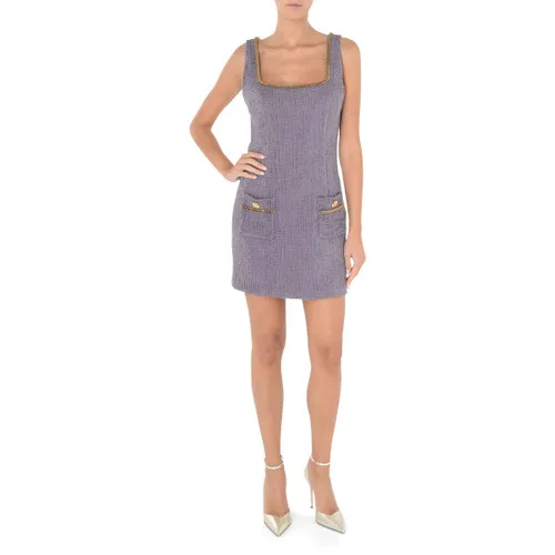 Miniabito Elisabetta Franchi in tweed color viola candy