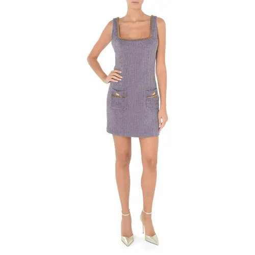 Miniabito Elisabetta Franchi in tweed color viola candy