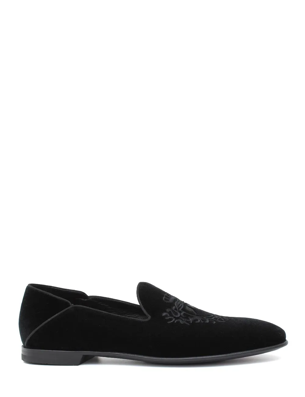 Mocassino in velluto Dragon nero