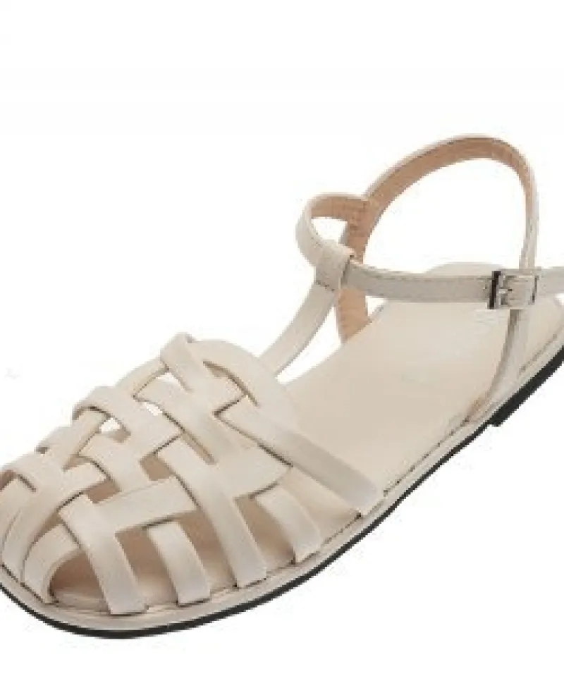 New Retro Cross Sandali con cinturino a fascia stretta Sandali estivi da donna con taglio piatto Sandali da gladiatore con punta