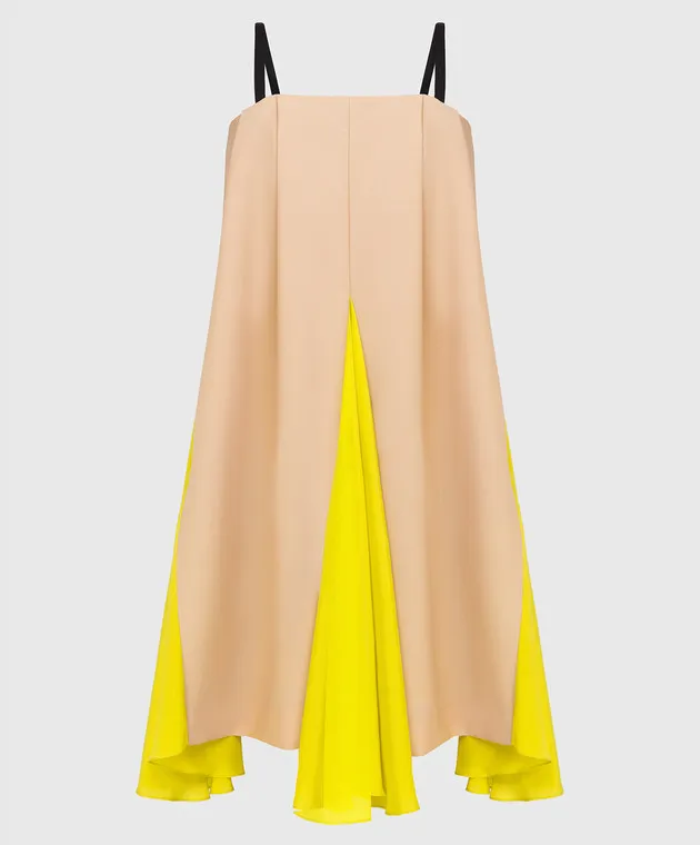 NINA RICCI Abito in lana e seta con pannelli a contrasto 21ECRO011WV0303