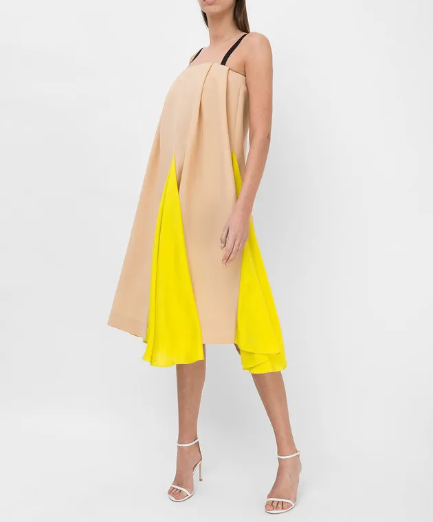 NINA RICCI Abito in lana e seta con pannelli a contrasto 21ECRO011WV0303