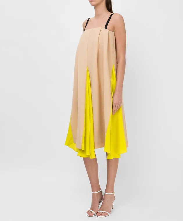 NINA RICCI Abito in lana e seta con pannelli a contrasto 21ECRO011WV0303