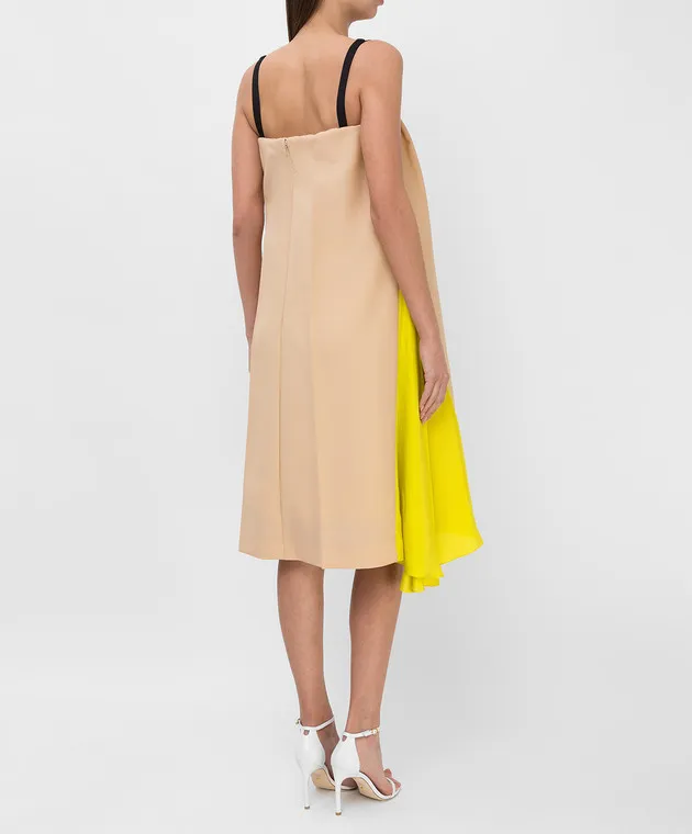 NINA RICCI Abito in lana e seta con pannelli a contrasto 21ECRO011WV0303
