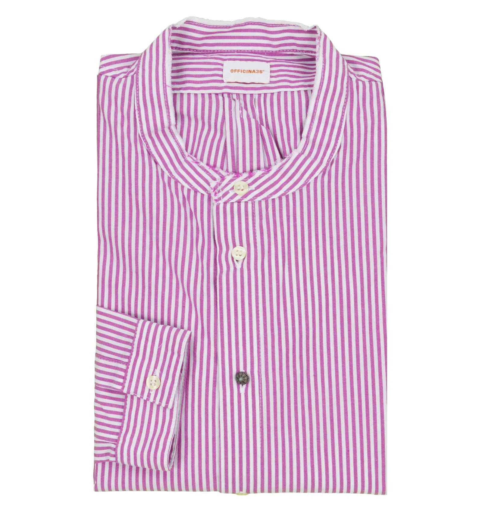 OFFICINA 36 uomo camicia coreana righe rosa CAMICIA 3153 BERARD