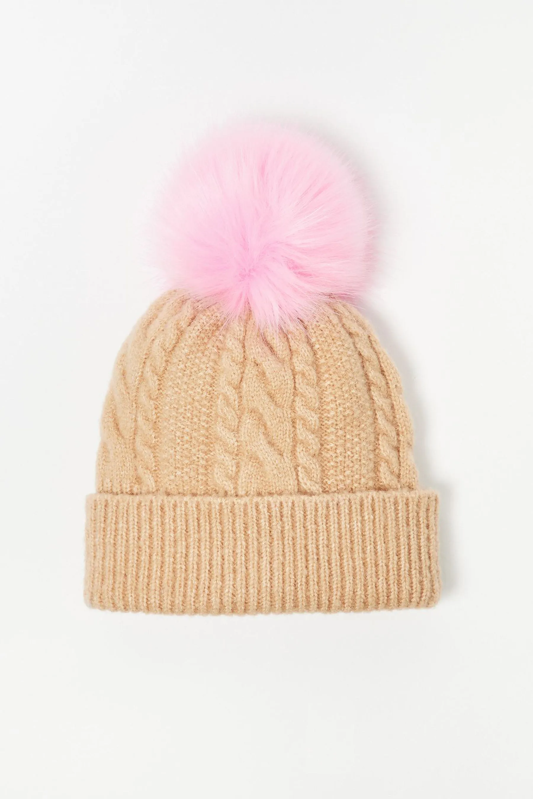 Oliver Bonas - Cappello con pompon lavorato a trecce