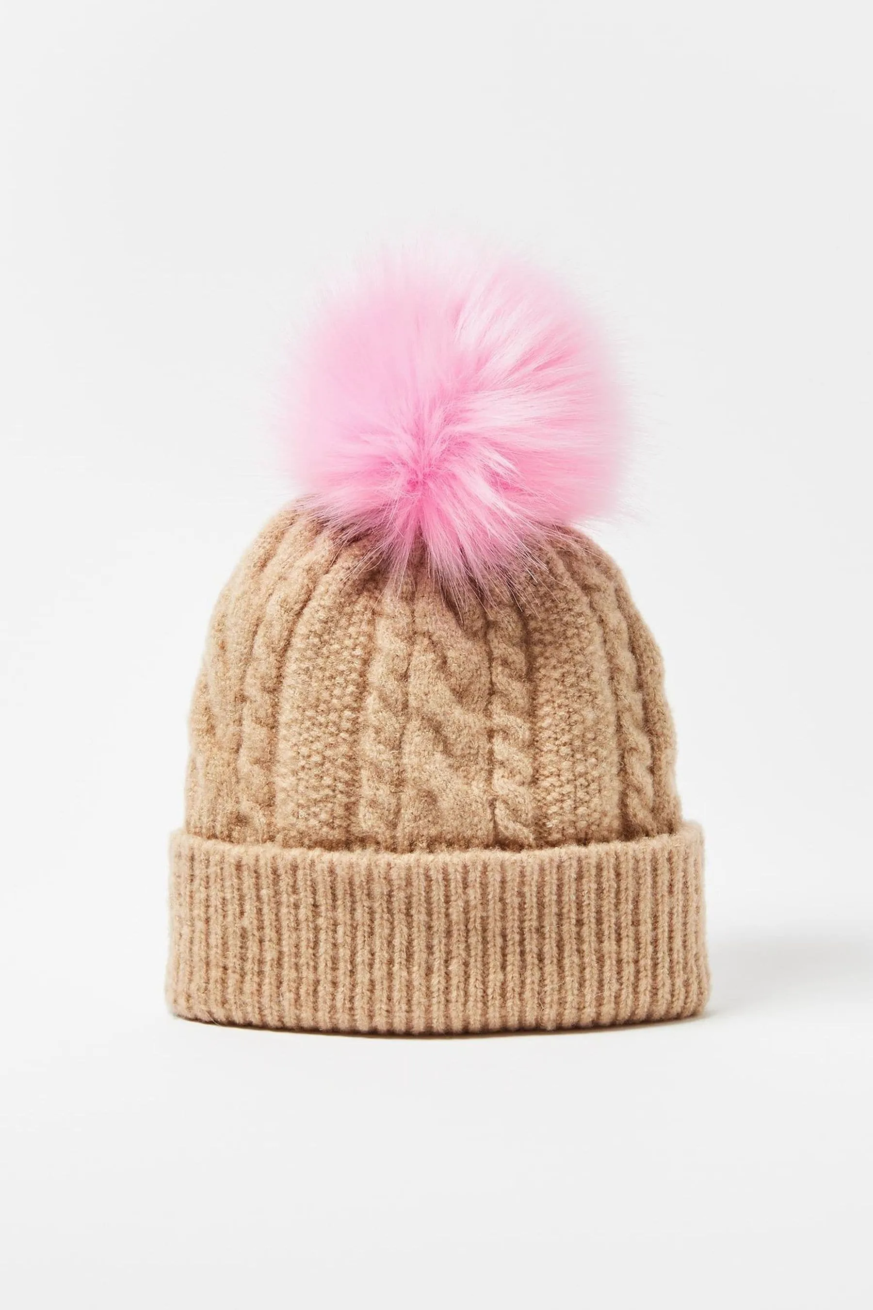 Oliver Bonas - Cappello con pompon lavorato a trecce