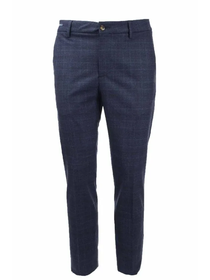 Pantalone chino in lana a quadri