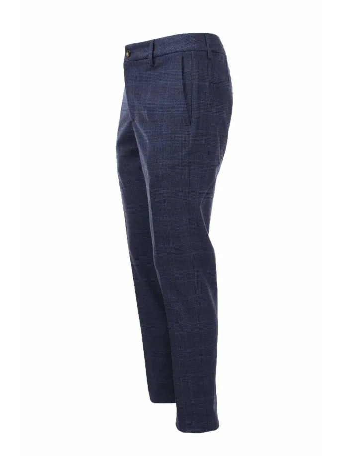 Pantalone chino in lana a quadri