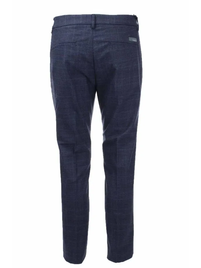 Pantalone chino in lana a quadri