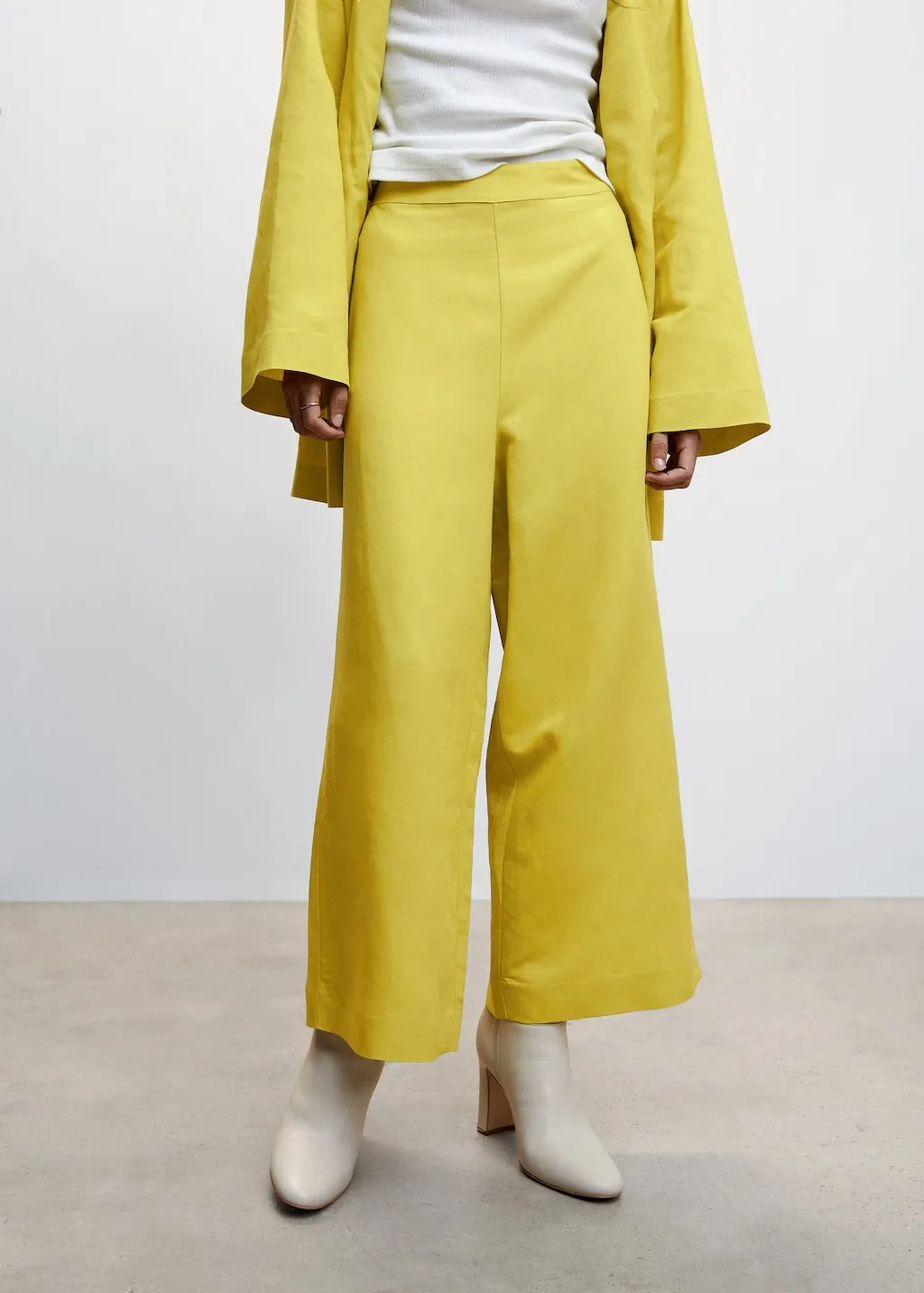 Pantalone crop lino