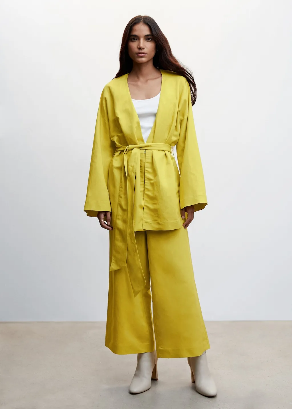 Pantalone crop lino
