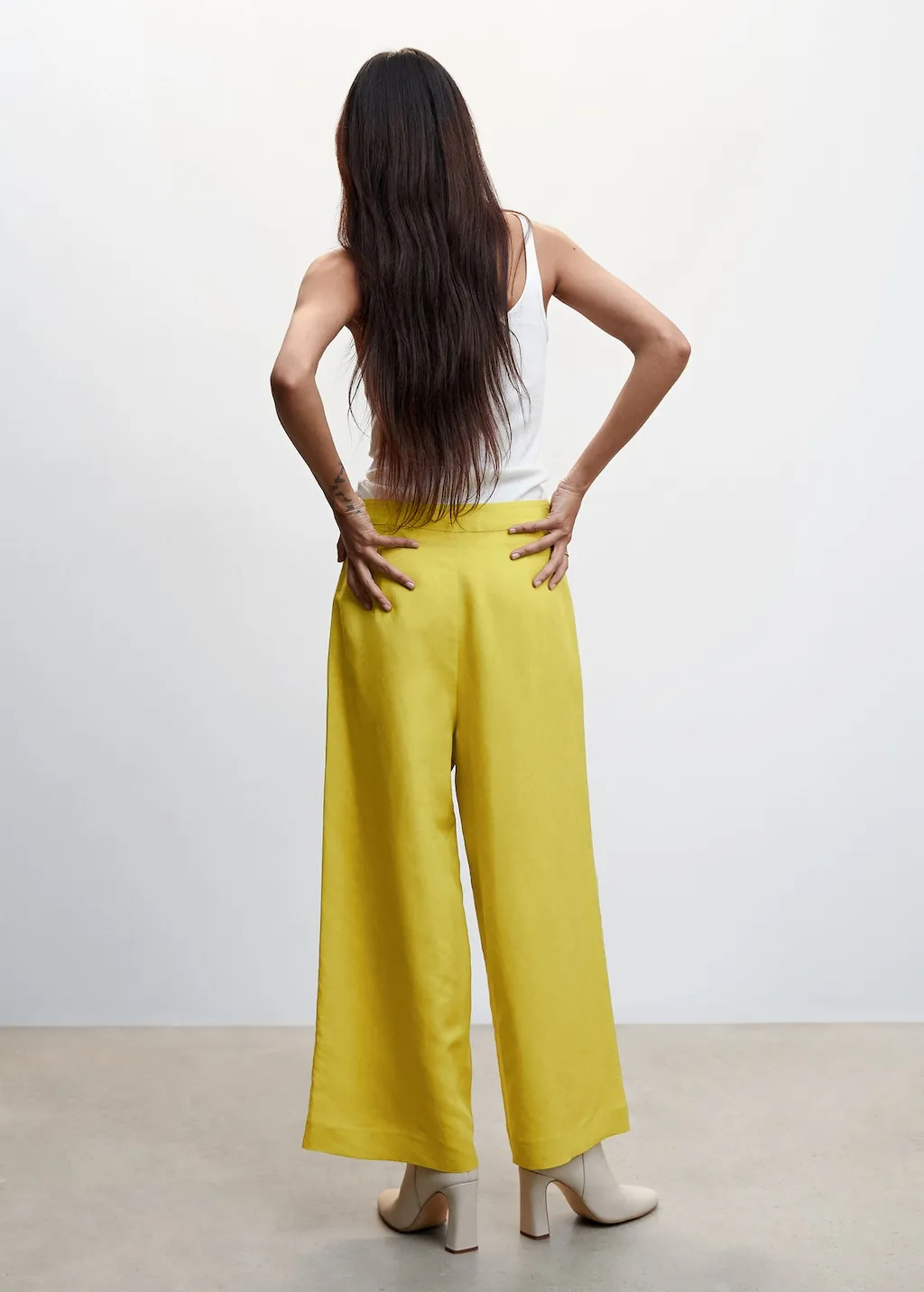 Pantalone crop lino