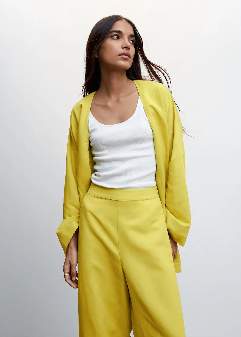 Pantalone crop lino