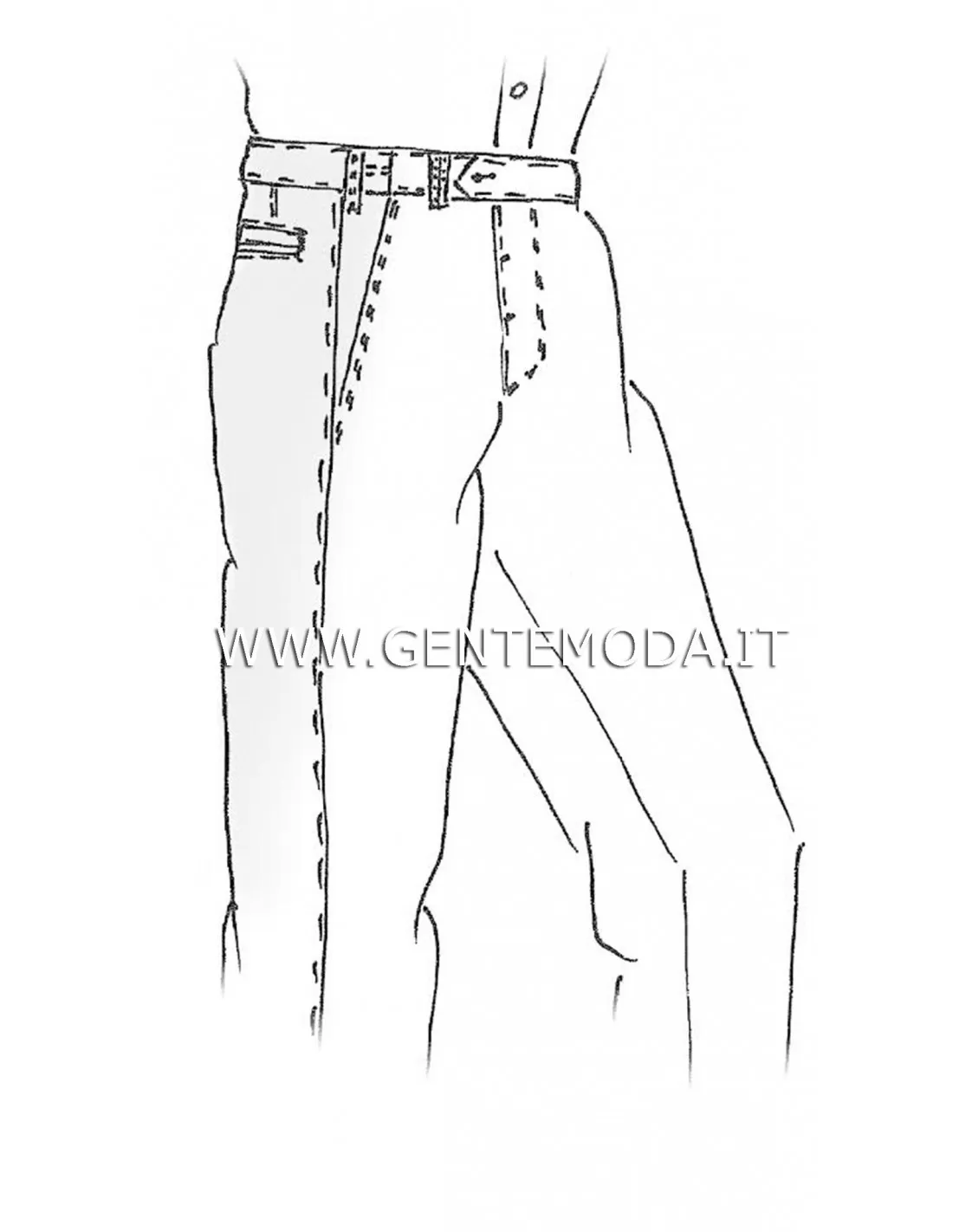Pantalone in cotone Velluto a coste Moro