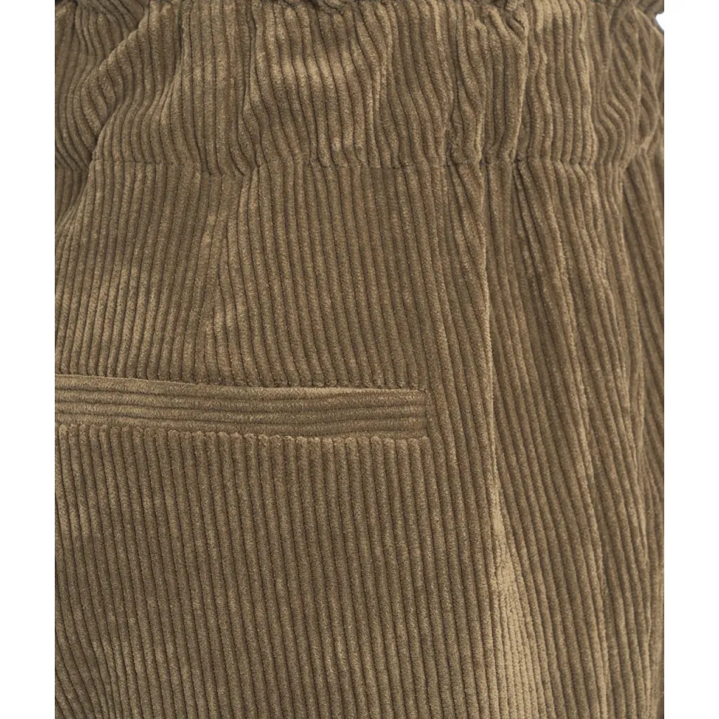 Pantalone in velluto a coste oliva