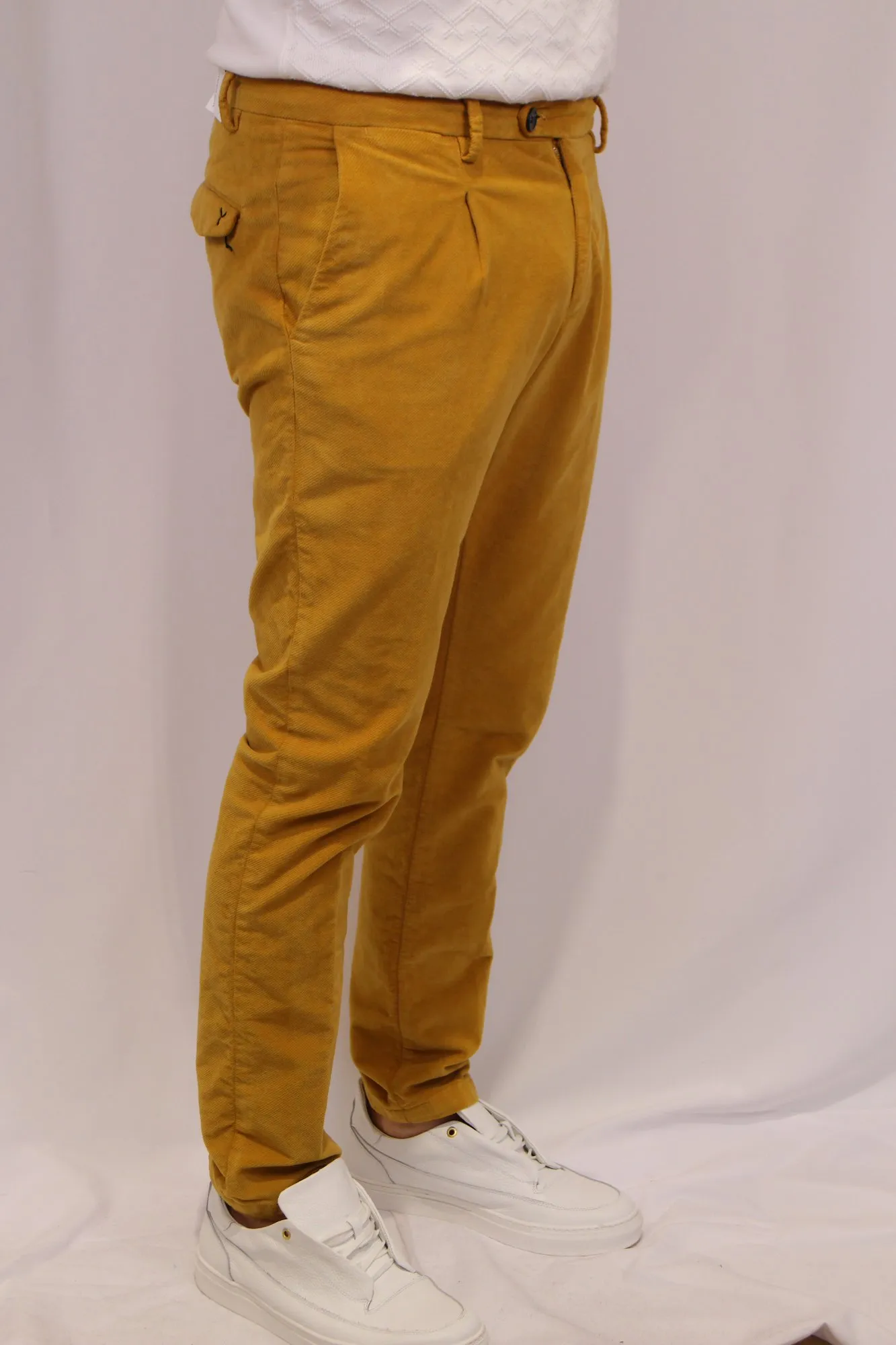 Pantalone pinces velluto Yan Simmon