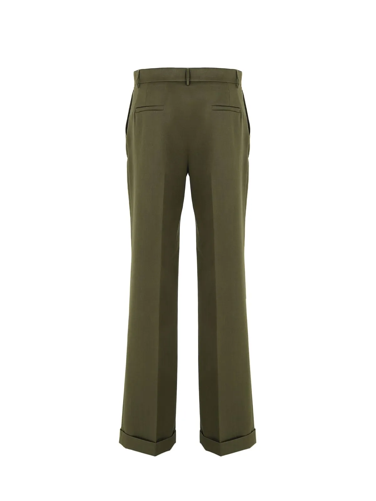 PANTALONE VERDE IN MISTO LANA