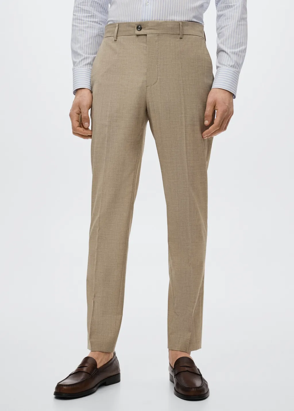 Pantaloni completo slim fit lana