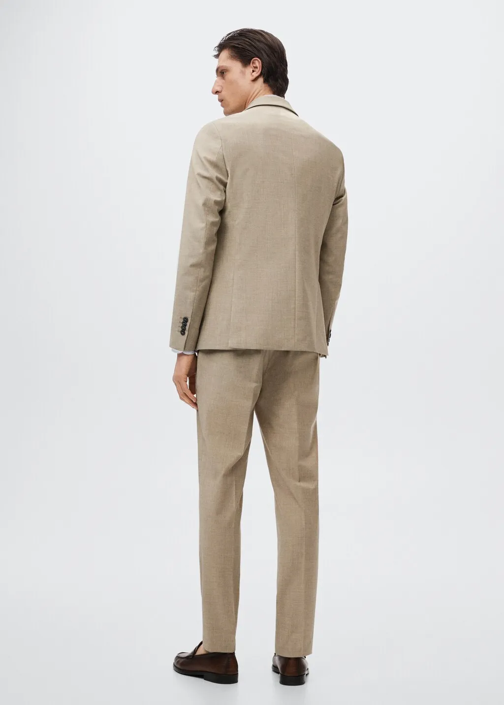Pantaloni completo slim fit lana