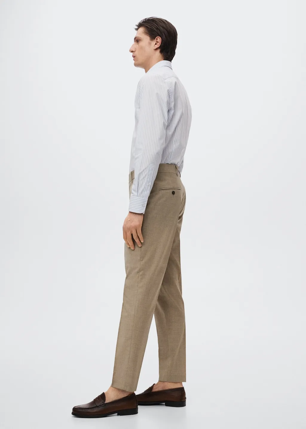 Pantaloni completo slim fit lana
