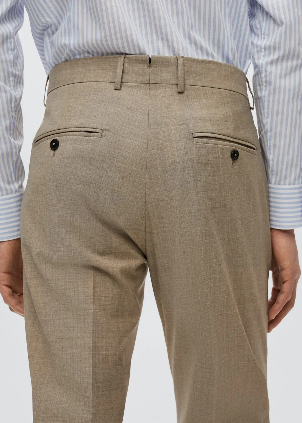 Pantaloni completo slim fit lana