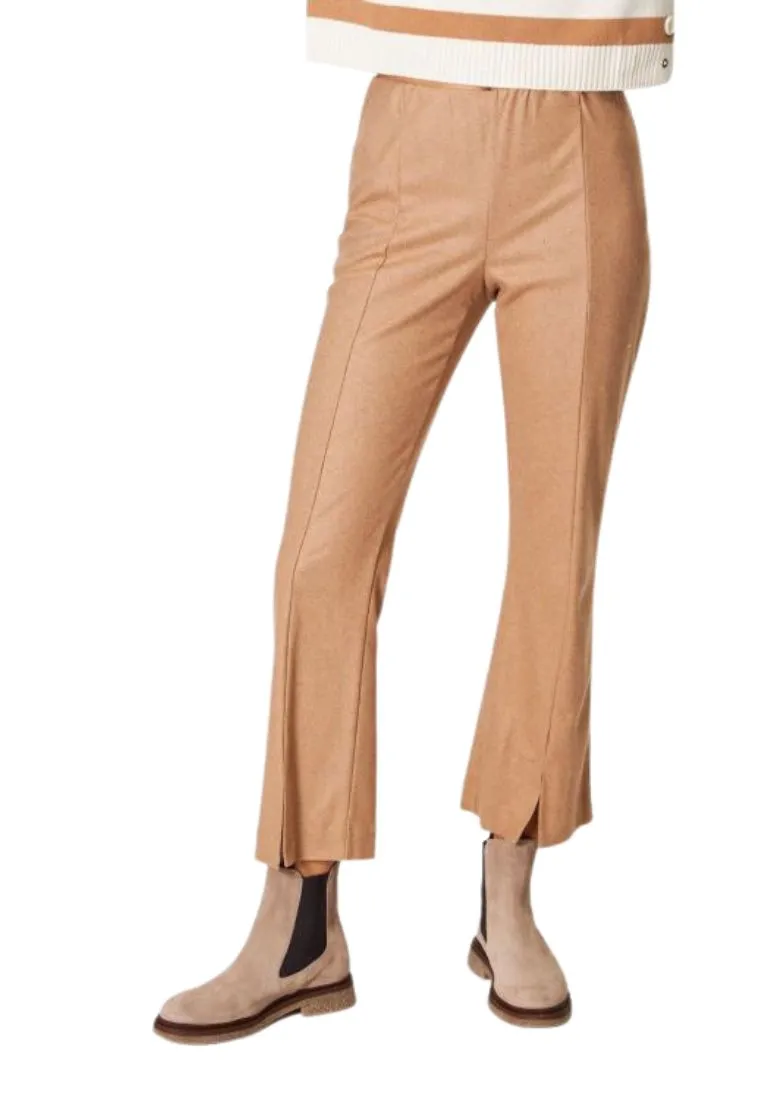 Pantaloni crop in panno cashmere
