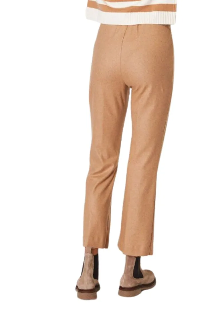 Pantaloni crop in panno cashmere