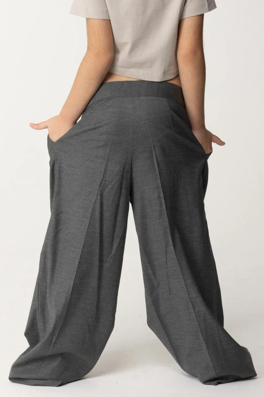 Pantaloni palazzo in fresco lana LEAD