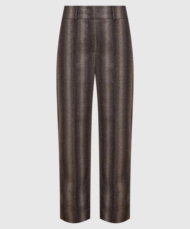 Peserico Pantaloni in lana con lurex P0456908324