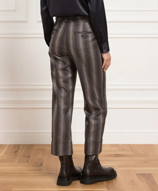 Peserico Pantaloni in lana con lurex P0456908324