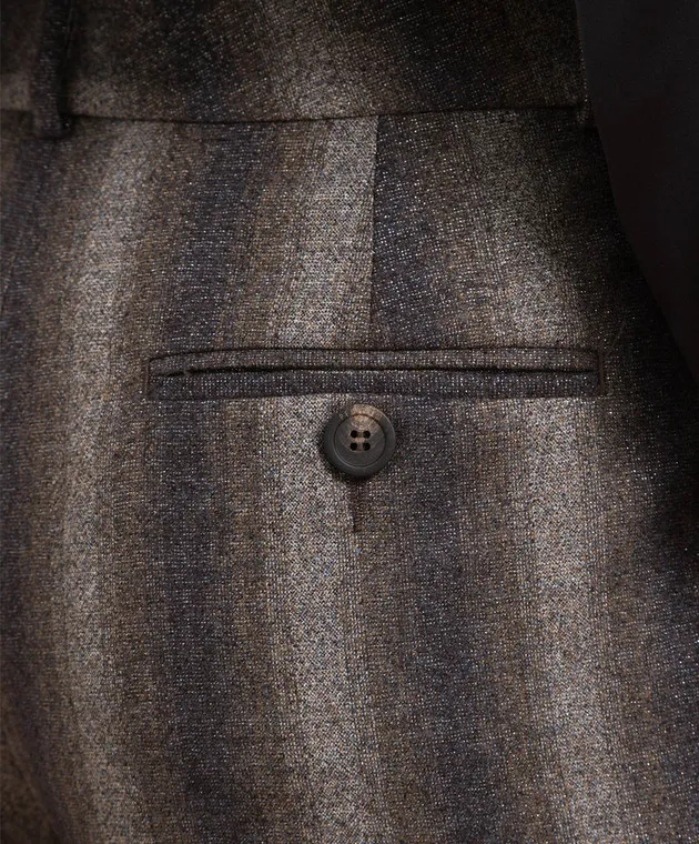 Peserico Pantaloni in lana con lurex P0456908324