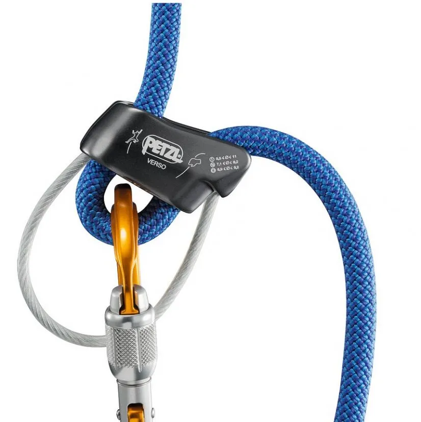 Petzl Verso assicuratore discensore secchiello polivalente arrampicata