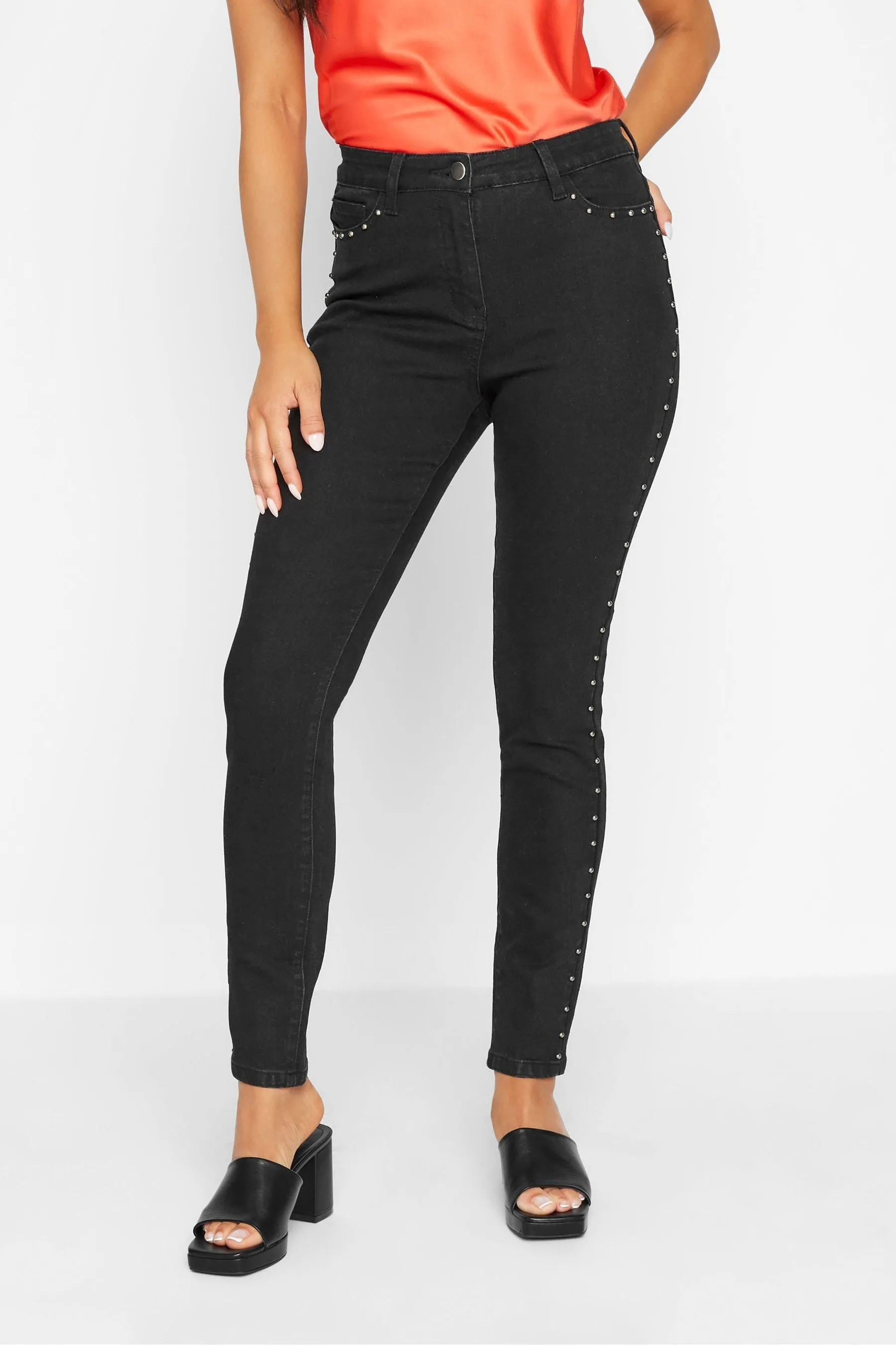 PixieGirl Petite - Jeans AVA skinny elasticizzato con borchie