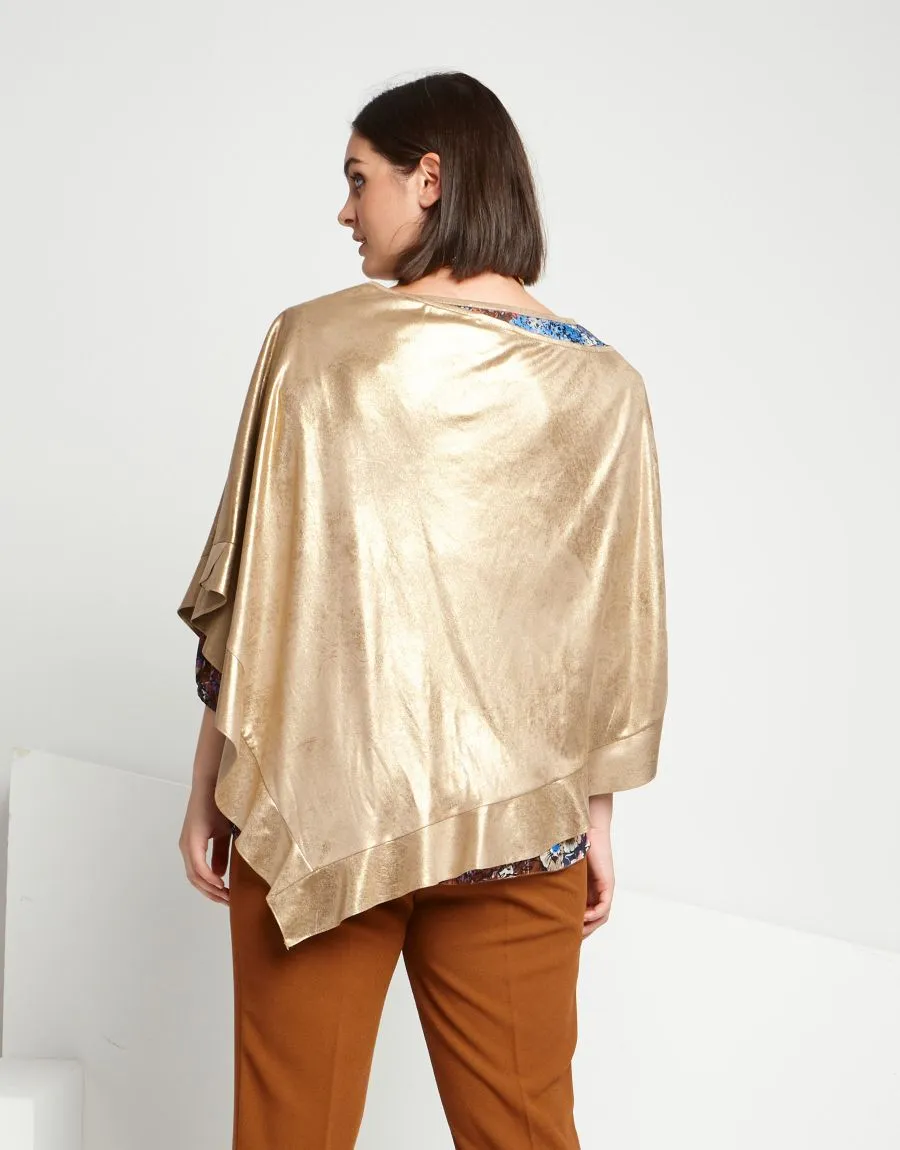 Poncho in ecosuede spalmato