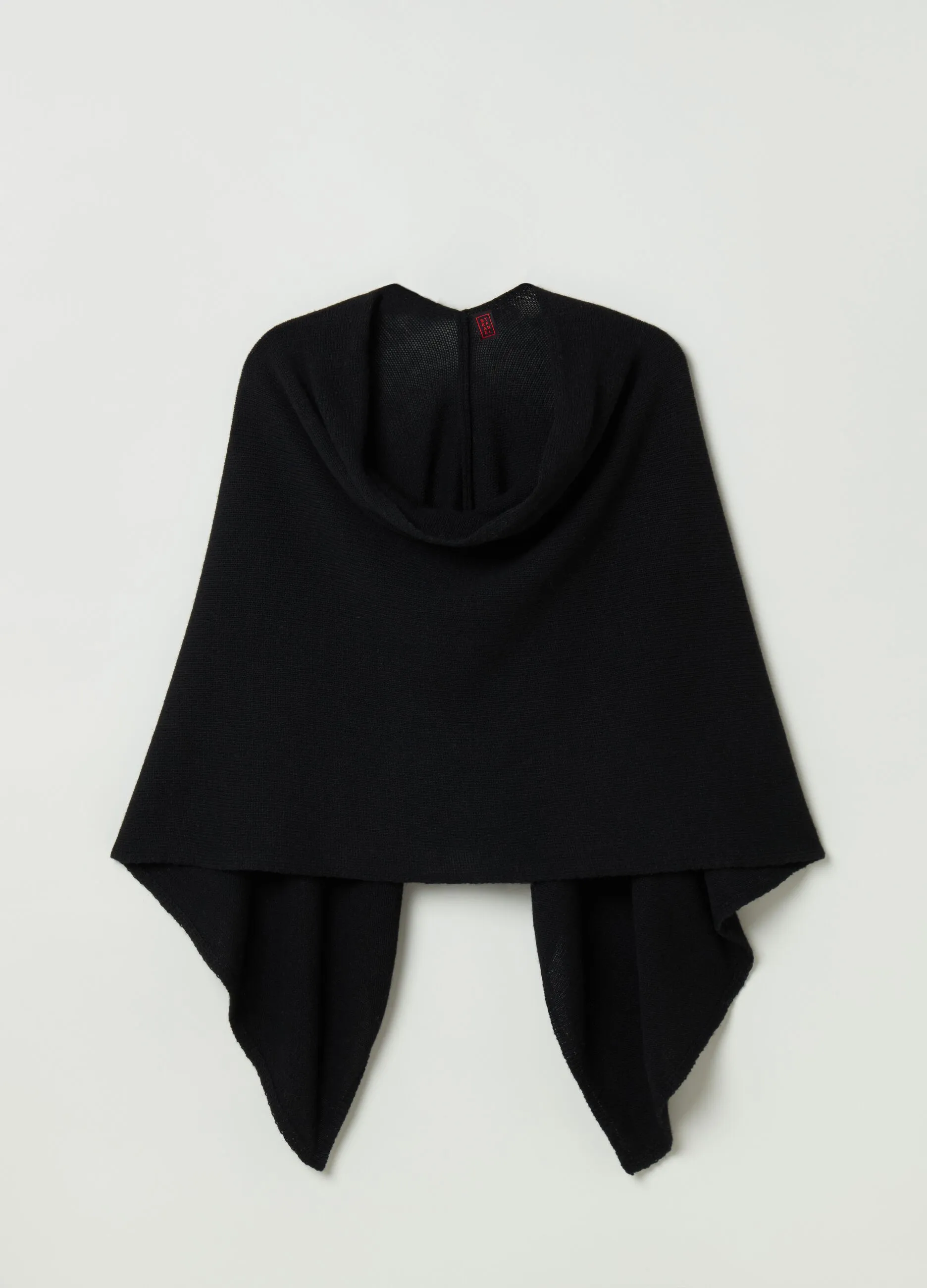 Poncho in lana e mohair