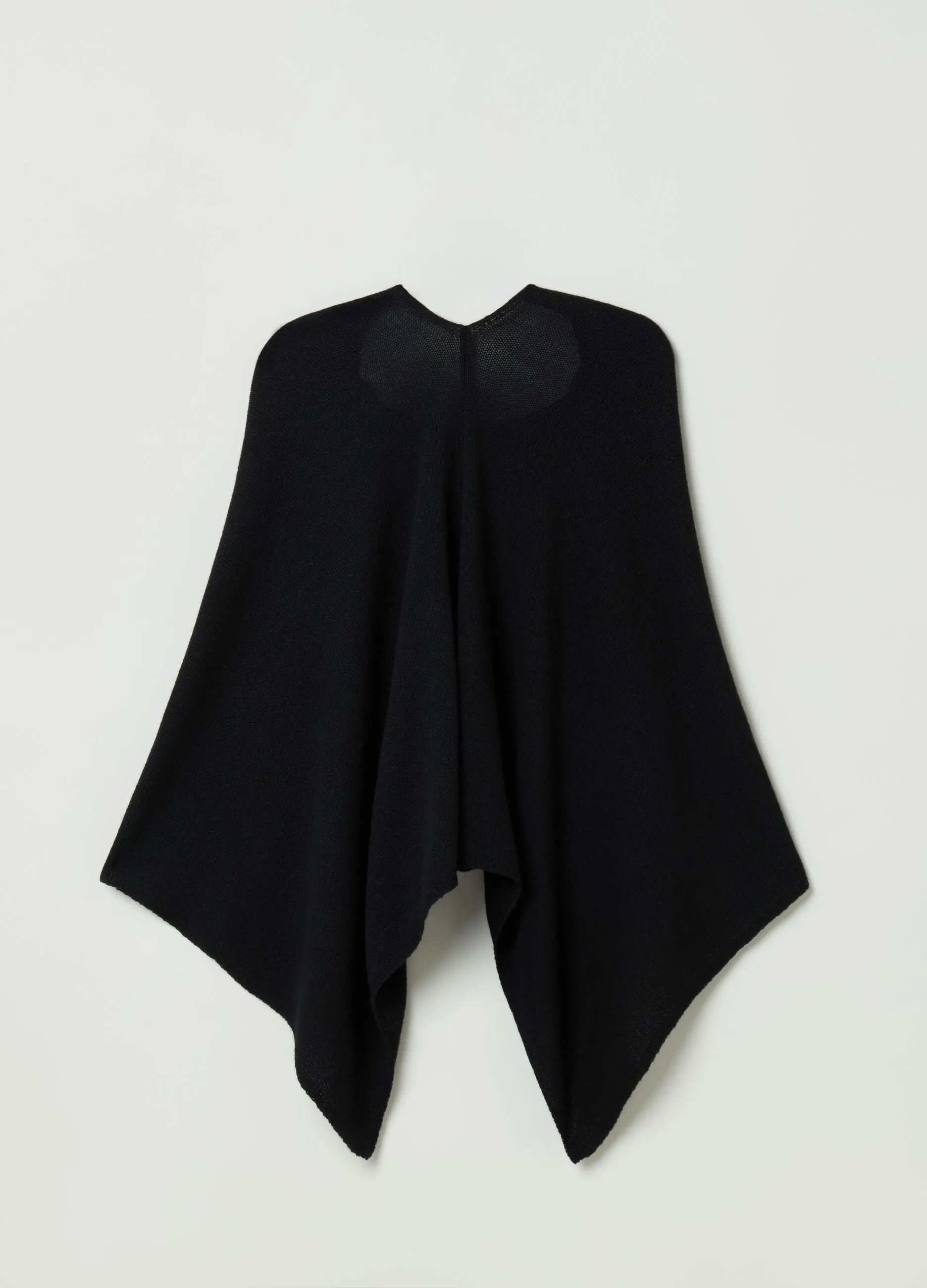 Poncho in lana e mohair