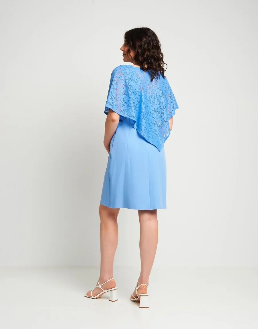 Poncho in pizzo cielo
