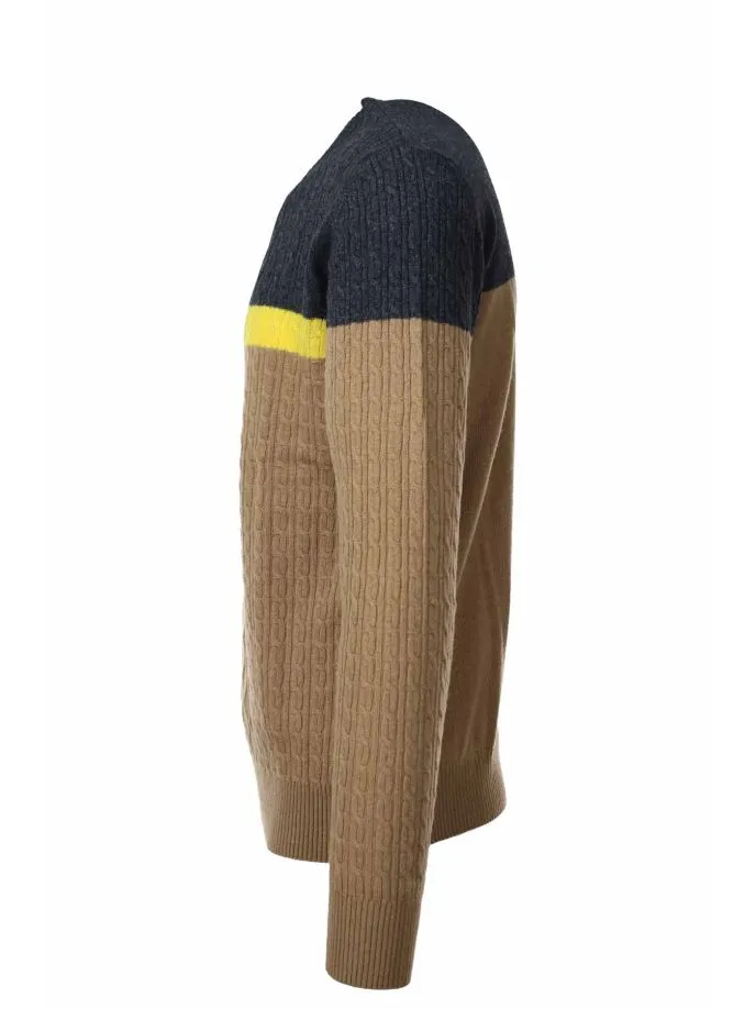 Pullover girocollo trecce