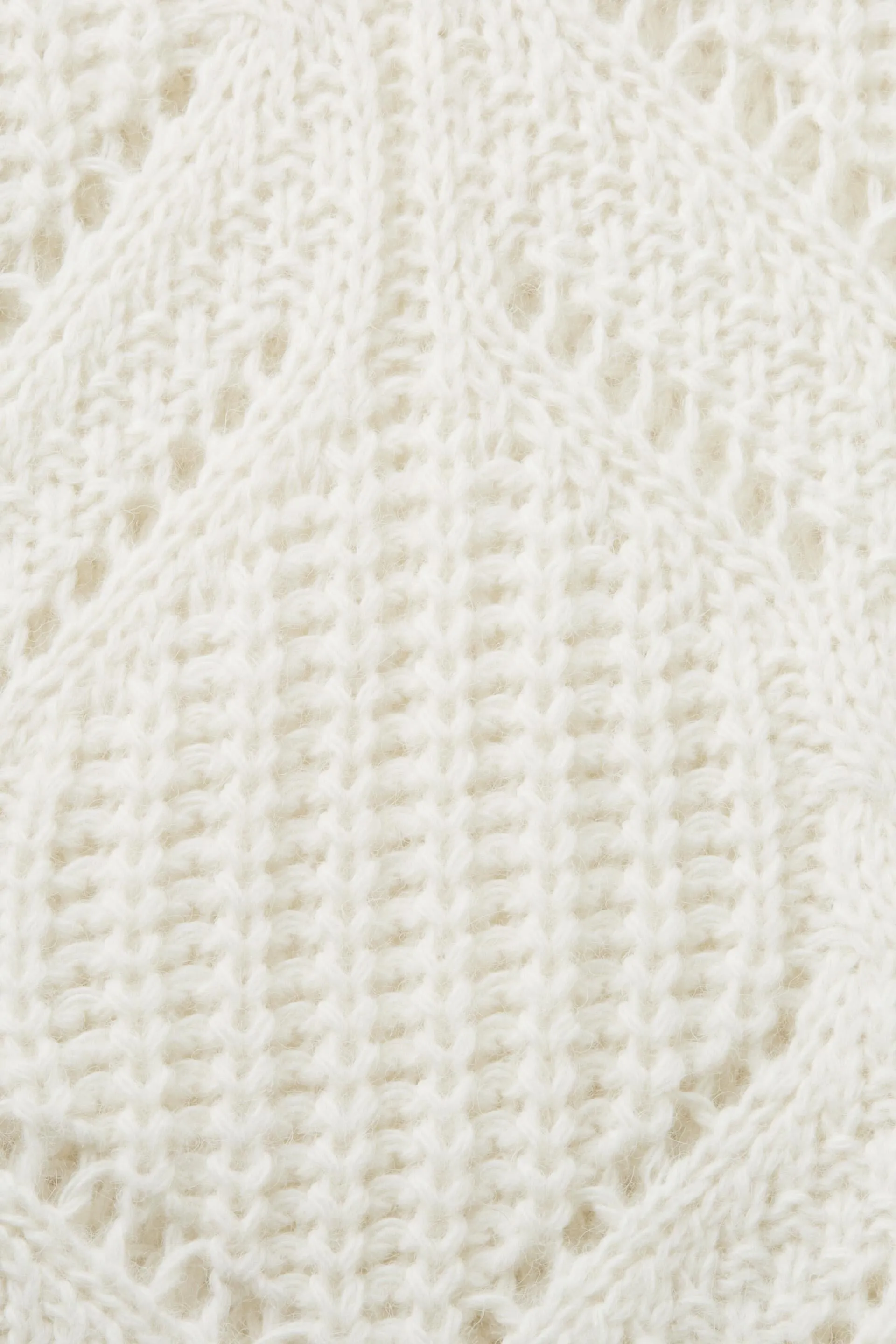 Pullover in misto lana in maglia traforata