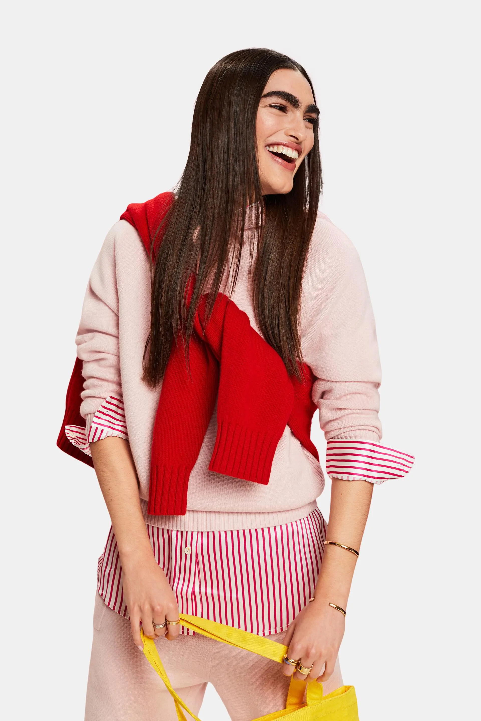 Pullover unisex con cappuccio, lavorato a maglia con lana e cashmere