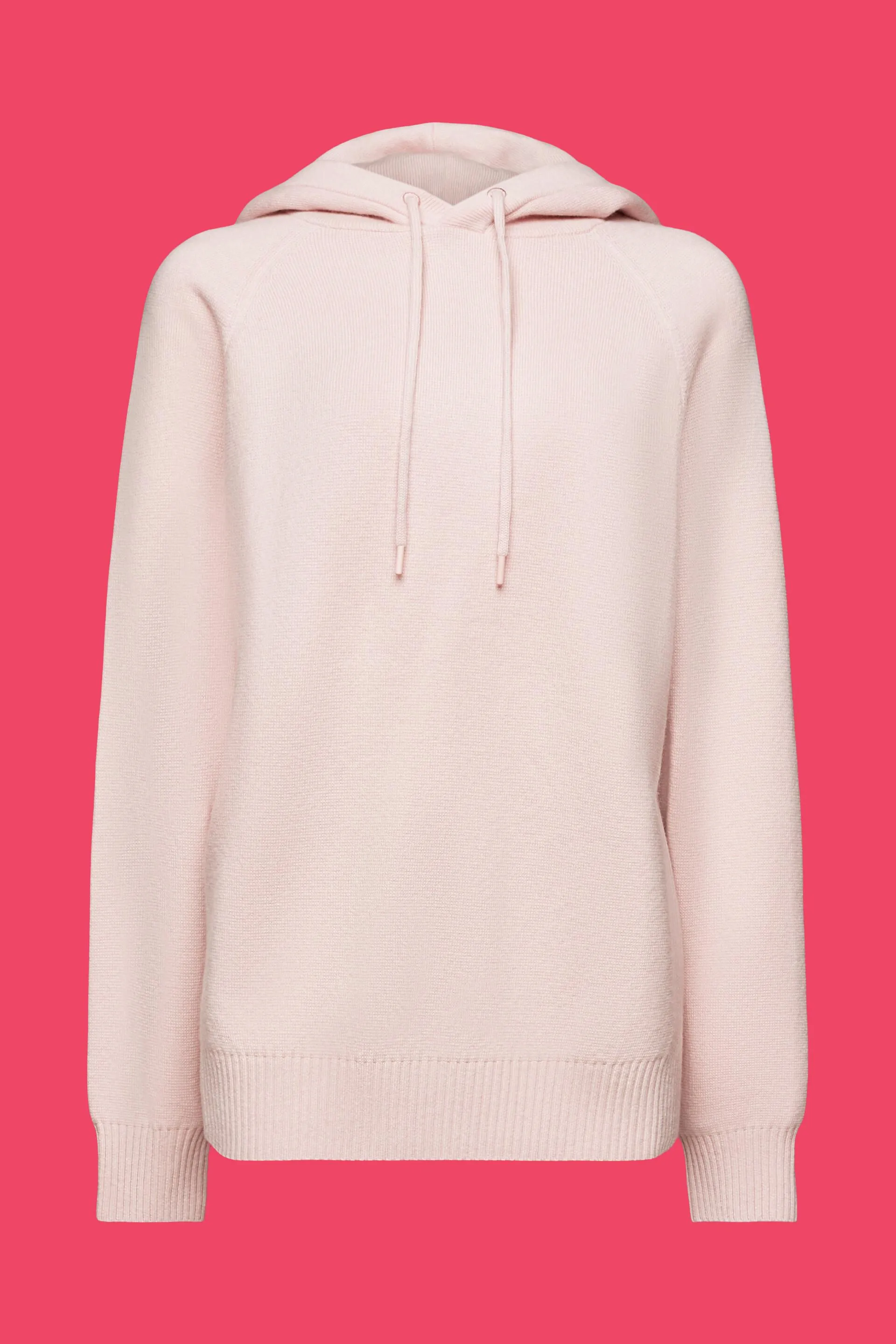 Pullover unisex con cappuccio, lavorato a maglia con lana e cashmere