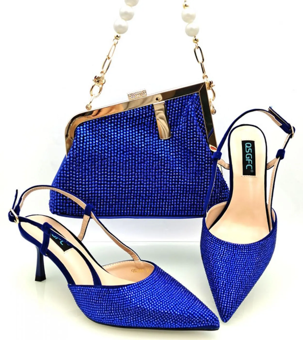 Qsgfc 2023 Design Italiano Vino Grande Capacità Borsa Moda Borsa A Tracolla E Cinturino Tacchi Alti Scarpe Da Pendolare E Borsa