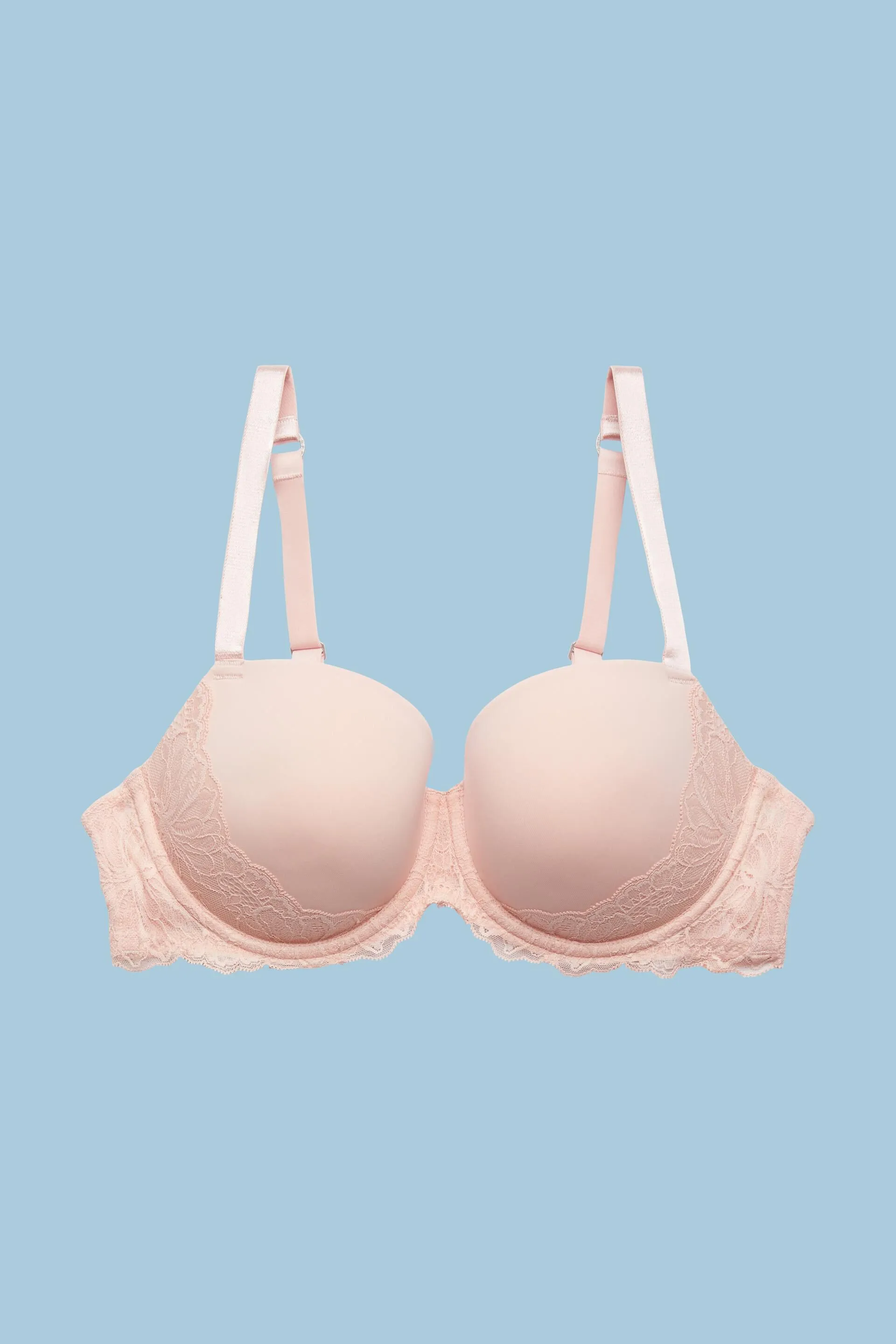 Reggiseno in pizzo imbottito e con ferretto