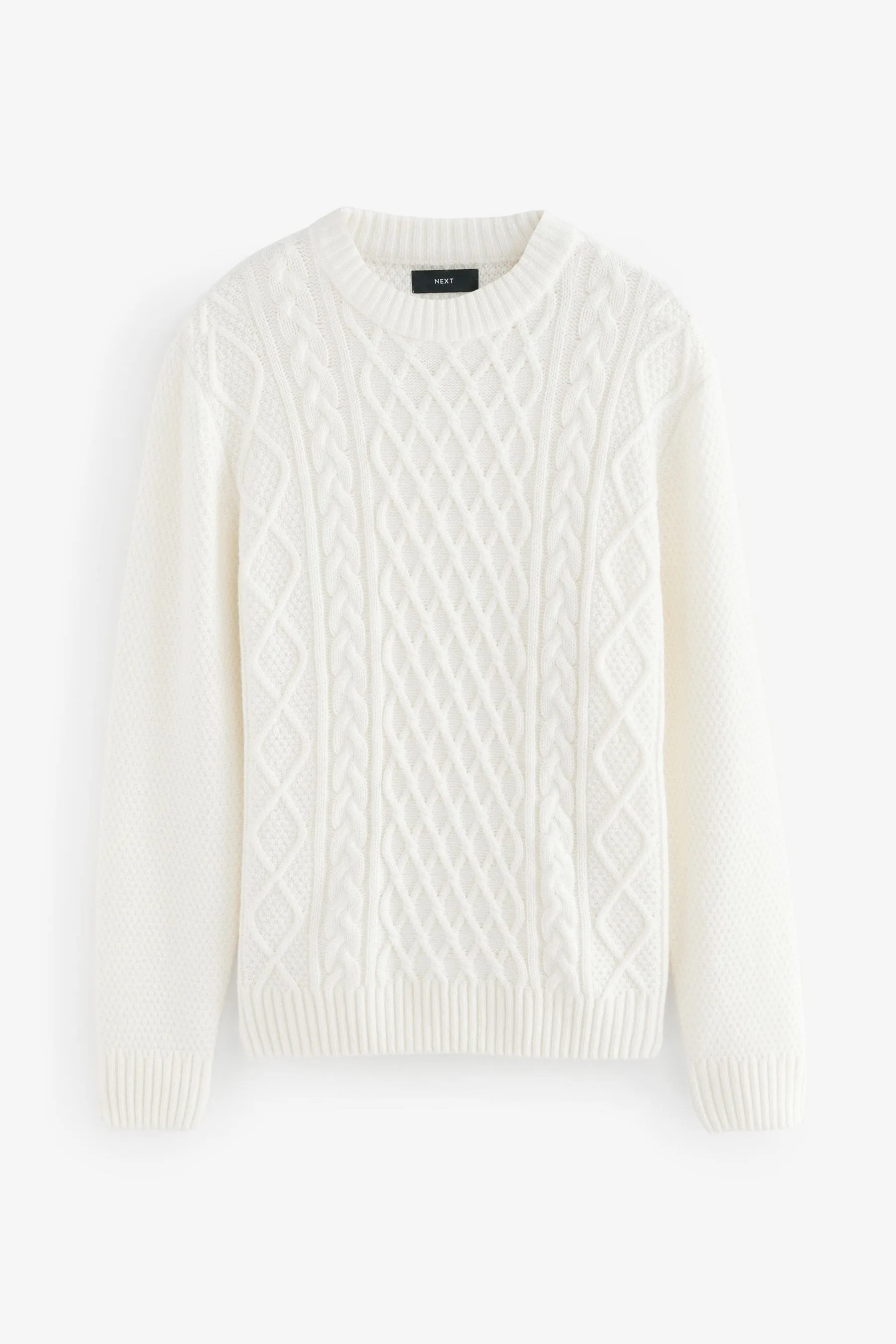 Regular - Fit Girocollo Maglione a trecce con lana    