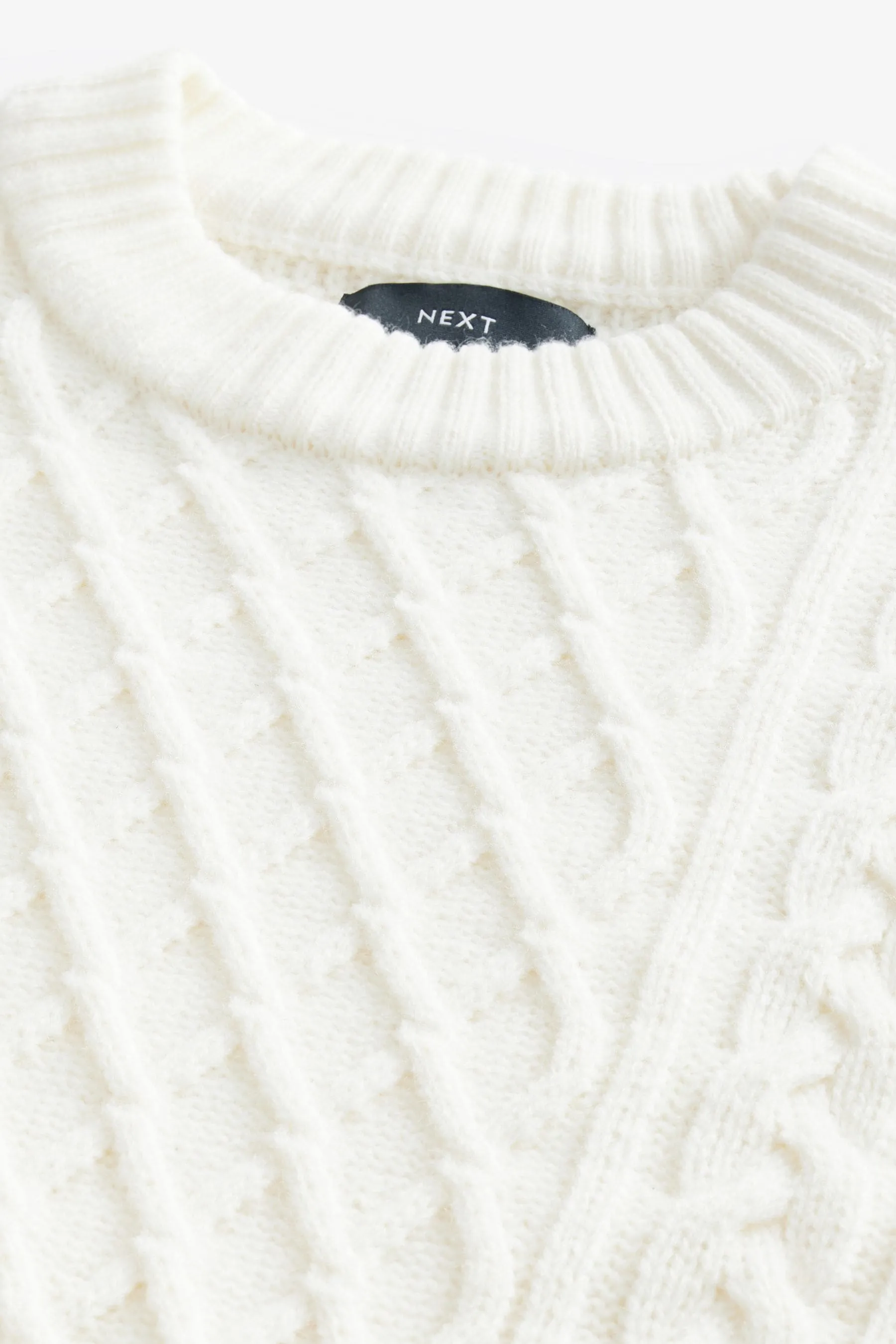 Regular - Fit Girocollo Maglione a trecce con lana    