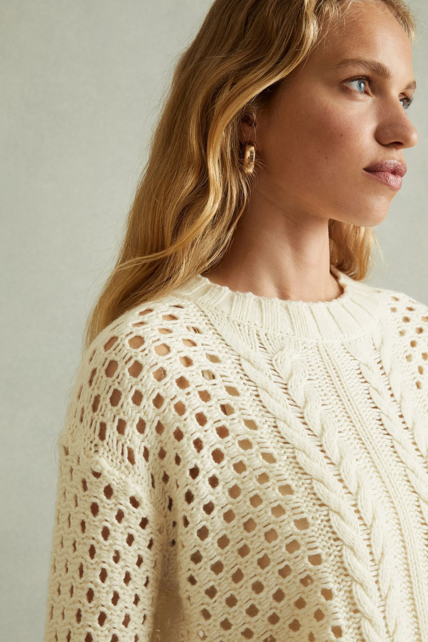 Reiss Marie Maglione a trecce con lana e cashmere    