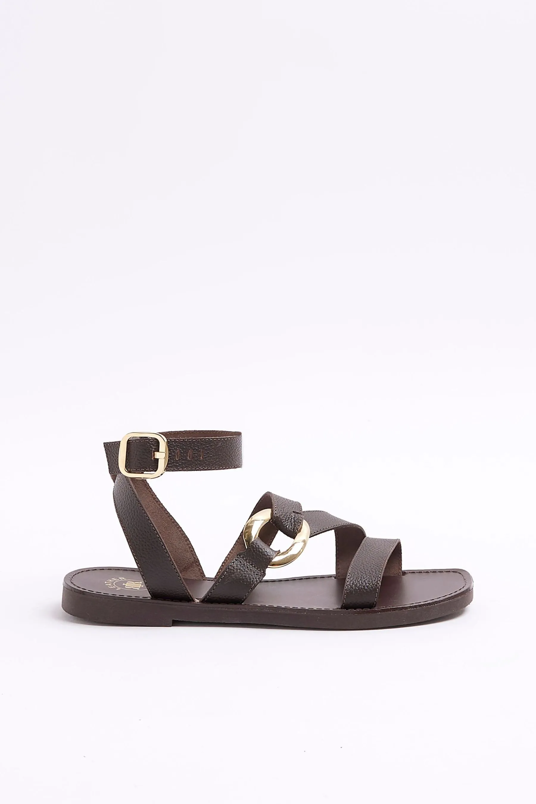 River Island - Sandali stile gladiatore con anello